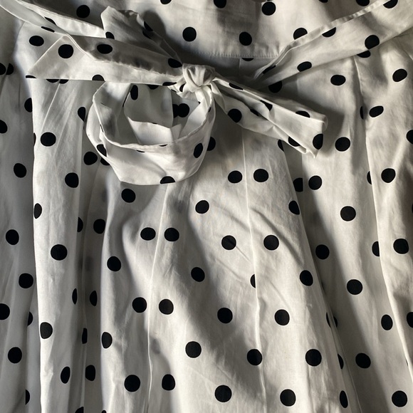 Black Polka dot white midi skirt - Picture 2 of 4